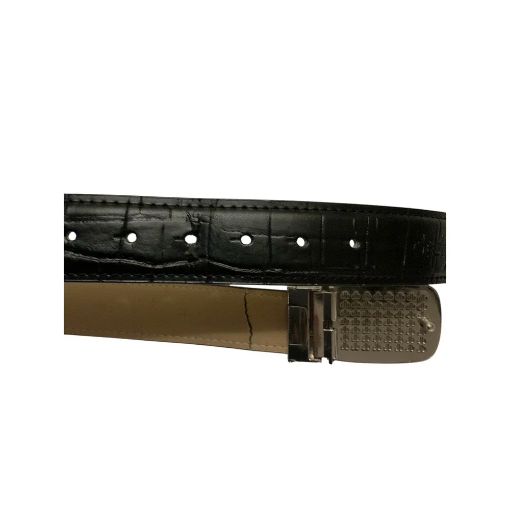 Druh Black Crocodile Leather Belt W/Alabama Crimson Tide Buckle Sz 34